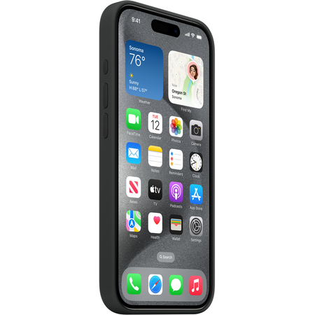 Чехол для iPhone 15 Pro Silicone Case Black, изображение 6