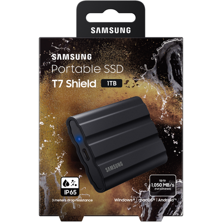 Внешний SSD Samsung T7 Shield 1Tb (MU-PE1T0S/WW) Black, Объем накопителя: 1 Тб, Цвет: Black / Черный, изображение 8