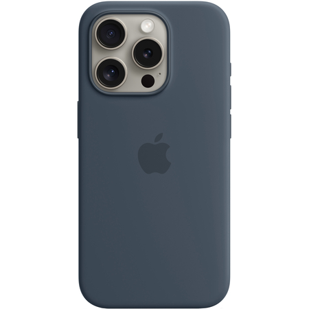 Чехол для iPhone 15 Pro Silicone Case Storm Blue, Цвет: Blue / Синий