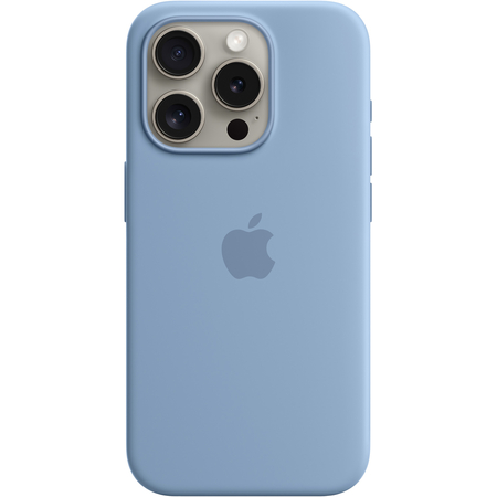 Чехол для iPhone 15 Pro Silicone Case Winter Blue, Цвет: Blue / Голубой