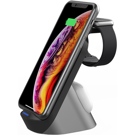 Беспроводное зарядное устройство Tech-Protect H18 15W 3in1 Magnetic Magsafe wireless charger (черный)