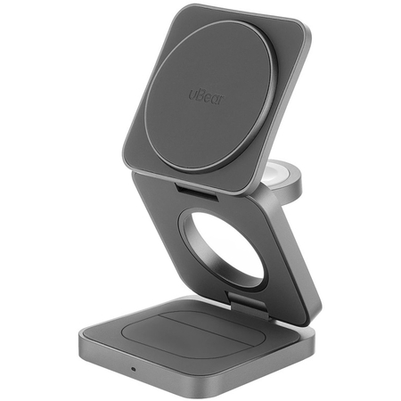 Беспроводное зарядное устройство uBear Balance 3in1 Magnetic wireless charger серый, Цвет: Grey / Серый