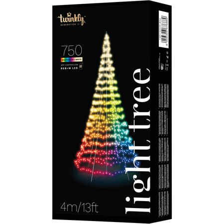Гирлянда LED Twinkly Light tree RGBW 300 IP44 высота 4 м Generation II (TWP750SPP-BEU)