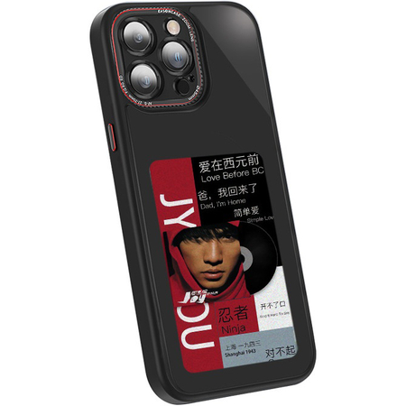 Чехол для iPhone 15 Pro Max DIY Display Black Red