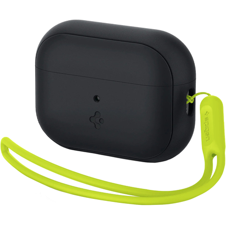 Защитный чехол Spigen Silicon Fit with Strap for AirPods Pro 1 / 2 Black/Phantom Green