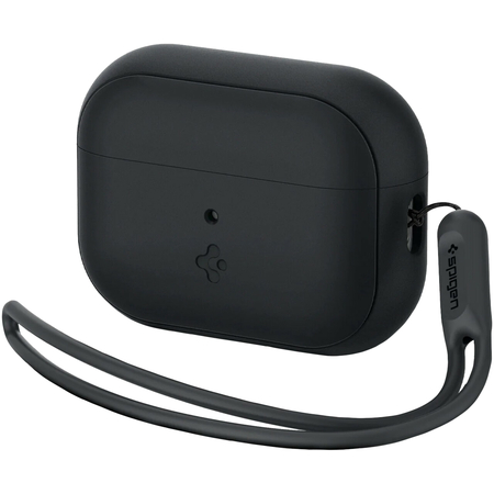 Защитный чехол Spigen Silicon Fit with Strap for AirPods Pro 1 / 2 Black