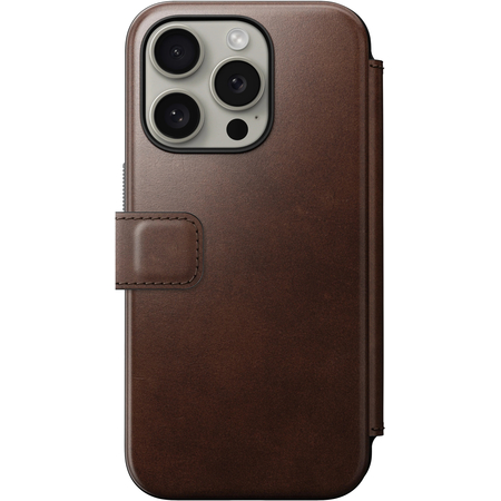 Защитный чехол для iPhone 15 Pro Nomad Modern Leather Folio, brown, изображение 2