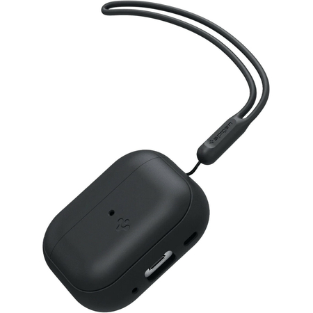 Защитный чехол Spigen Silicon Fit with Strap for AirPods Pro 1 / 2 Black, изображение 3