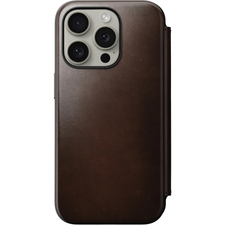 Защитный чехол для iPhone 15 Pro Nomad Modern Leather Folio, brown, изображение 4
