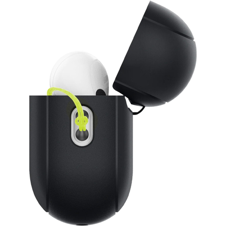 Защитный чехол Spigen Silicon Fit with Strap for AirPods Pro 1 / 2 Black/Phantom Green, изображение 7