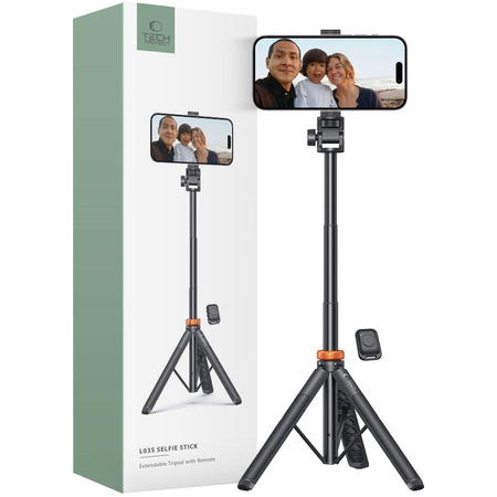 Селфи-стик Tech-Protect L03S Bluetooth Selfie Stick Tripod Black, изображение 3