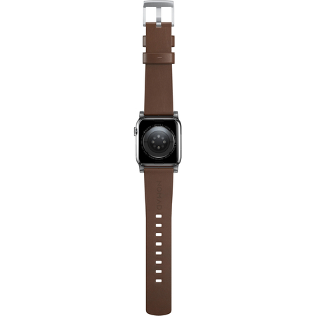 Ремешок Nomad Modern Band Leather Strap Brown, silver - Apple Watch 49mm/45mm, изображение 7