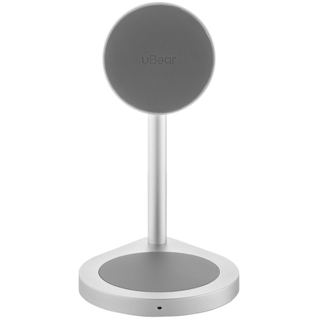 Беспроводное зарядное устройство uBear Stage 2in1 (WL06SL21-AD) Silver, Цвет: Silver / Серебристый, изображение 2