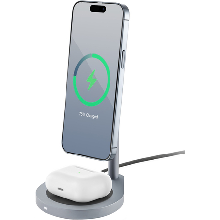 Беспроводное зарядное устройство uBear Stage 2in1 (WL06SG21-AD) Grey, Цвет: Grey / Серый, изображение 5