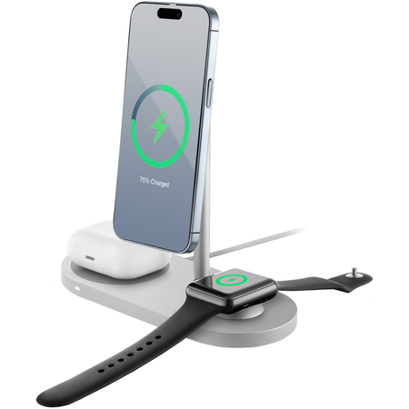 Беспроводное зарядное устройство uBear Stage 3in1 (WL07SL31-AD) Silver, Цвет: Silver / Серебристый, изображение 5