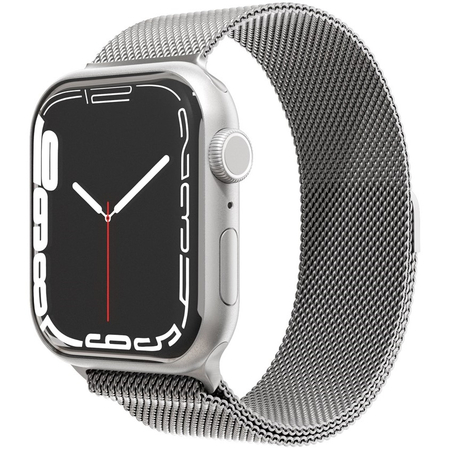 Ремешок для Apple Watch 45mm VLP Milanese Band Silver, Цвет: Silver / Серебристый