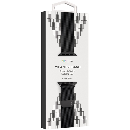 Ремешок для Apple Watch 40mm VLP Milanese Band Black, изображение 4