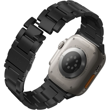 Ремешок для Apple Watch 49/45/44/42 mm Uniq OSTA Steel Strap with Self-Adjustable Links Black, изображение 3