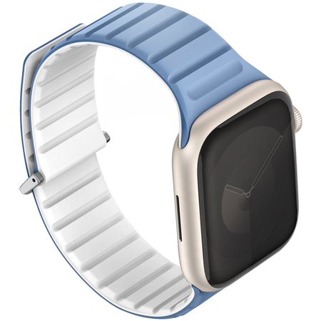 Ремешок для Apple Watch 41/40/38 mm Uniq Revix EVO Reversible Magnetic Powder Blue/White, изображение 2