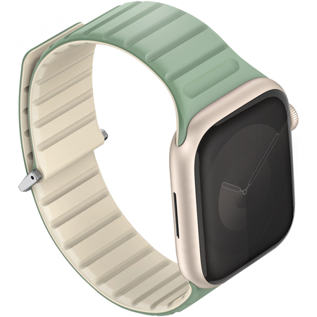 Ремешок для Apple Watch 41/40/38 mm Uniq Revix EVO Reversible Magnetic Soft Mint/Beige, изображение 2