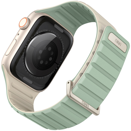 Ремешок для Apple Watch 41/40/38 mm Uniq Revix EVO Reversible Magnetic Soft Mint/Beige, изображение 4
