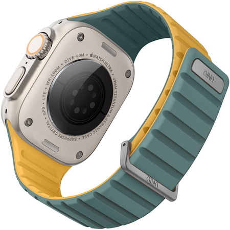 Ремешок для Apple Watch 49/45/44/42 mm Uniq Revix EVO reversible Magnetic Viridian Green/Burnt Yell, Цвет: Green / Зеленый, изображение 3