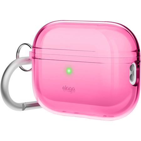 Чехол для AirPods Pro 2 Elago Clear Hang case Neon Hot Pink, Цвет: Pink / Розовый