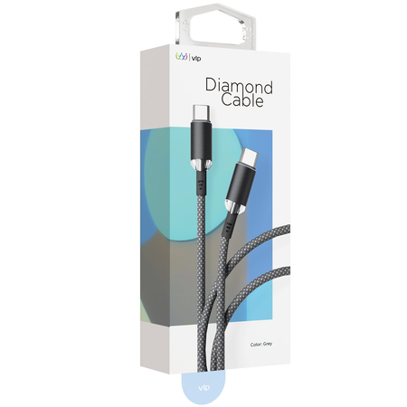 Кабель VLP Diamond USB-C to USB-C 1.2m Grey, Цвет: Grey / Серый, изображение 2