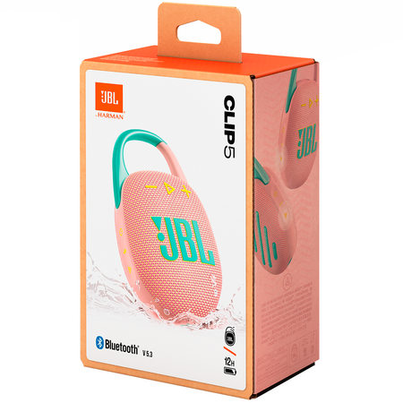 Портативная колонка JBL Clip 5 Pink, Цвет: Pink / Розовый, изображение 9