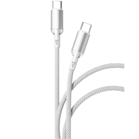 Дата-кабель VLP Diamond Cable USB C - USB C, 1.2м, белый, Цвет: White / Белый