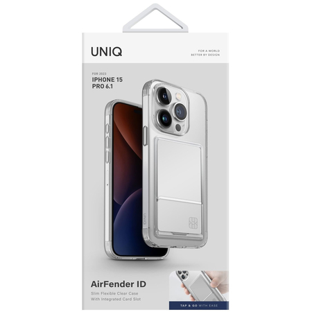 Чехол для iPhone 15 Pro Uniq Air Fender ID (cardslot) Clear, изображение 6