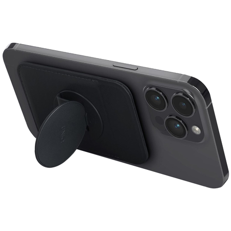 Картхолдер Uniq FLIXA Magnetic card holder Pop-out Grip-stand Jet Black, Цвет: Black / Черный, изображение 3