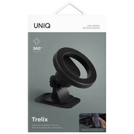 Автодержатель  Uniq TRELIX Magnetic Dashboard Car mount Black, изображение 5