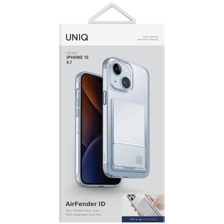 Чехол для iPhone 15 Uniq Air Fender ID (cardslot) Clear, изображение 6