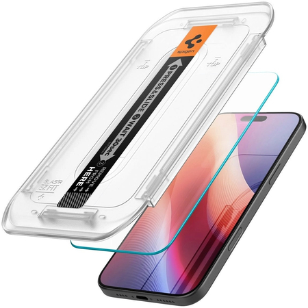 Стекло для iPhone 16 Pro Max Spigen Glass tR EZ Fit 2 Pack Transparency, изображение 3