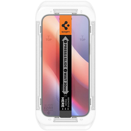 Стекло для iPhone 16 Pro Spigen Glass tR EZ Fit 2 Pack Transparency, изображение 6