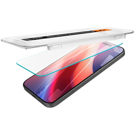 Стекло для iPhone 16 Pro Spigen Glass tR EZ Fit 2 Pack Transparency, изображение 7