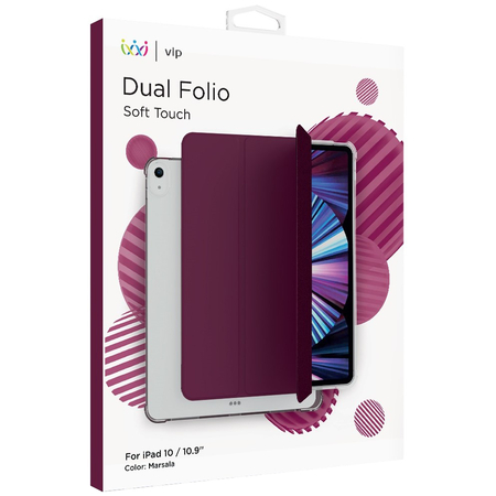 Чехол для iPad 10.9" 2022 VLP Dual Folio Marsala, Цвет: Marsala / Марсала, изображение 4