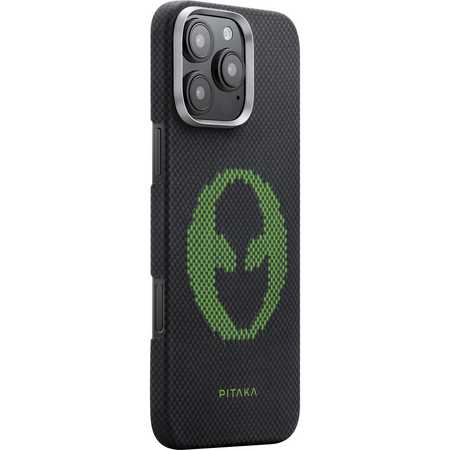Чехол для iPhone 16 Pro Max Pitaka Aries Tactile Woven Case Alien, изображение 2