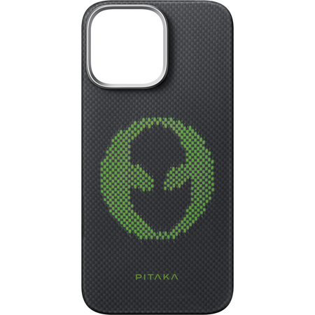 Чехол для iPhone 16 Pro Max Pitaka Aries Tactile Woven Case Alien, изображение 4