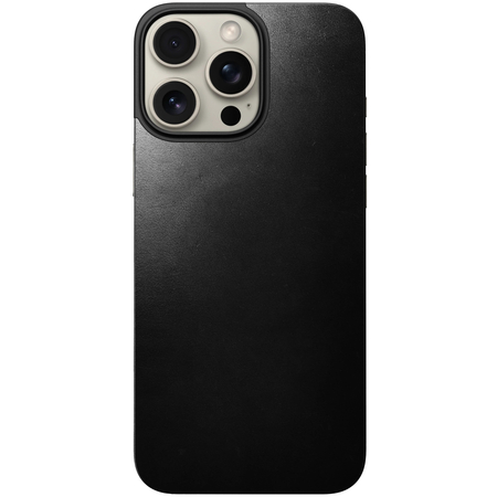 Накладка для iPhone 16 Pro Max Nomad Magnetic Leather Back Black, изображение 2