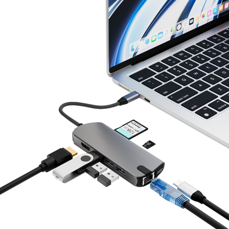 USB-хаб VLP Infinity Hub 8 в 1 Graphite, изображение 4