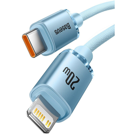 Кабель Baseus Crystal Shine Series USB Type-C/Lightning (CAJY001303) 1.2 m Blue, изображение 3