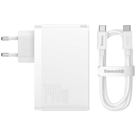 Сетевое зарядное устройство Baseus GaN5 Pro Fast Charger 140W White, Цвет: White / Белый, изображение 4