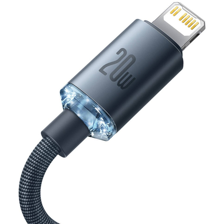 Кабель Baseus Crystal Shine Series USB Type-C/Lightning (CAJY000201) 1.2 m Black, изображение 4
