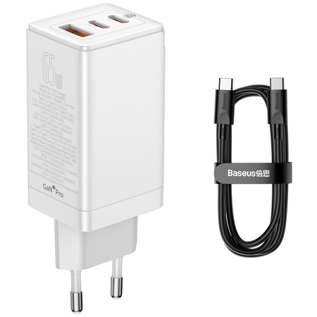 Сетевое зарядное устройство Baseus GaN5 Pro Fast Charger 65W White, изображение 4