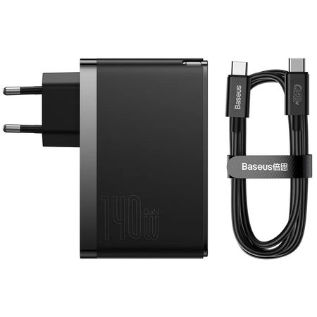 Сетевое зарядное устройство Baseus GaN5 Pro Fast Charger 140W Black, Цвет: Black / Черный, изображение 5