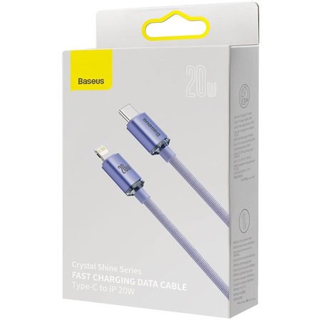 Кабель Baseus Crystal Shine Series USB Type-C/Lightning (CAJY000305) 2 m Purple, изображение 6