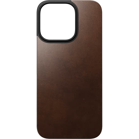 Накладка для iPhone 16 Pro Nomad Magnetic Leather Back Brown, Цвет: Brown / Коричневый, изображение 5