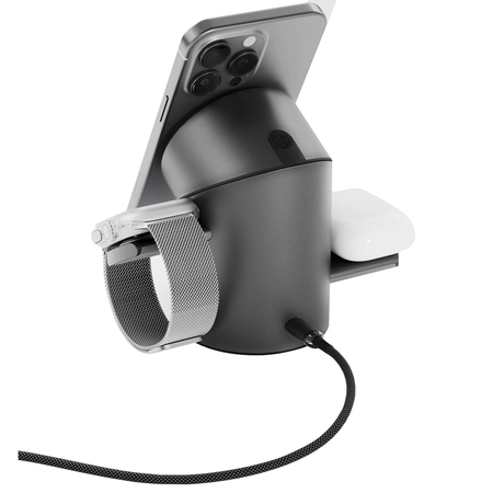 Беспроводное зарядное устройство VLP Tower Power 3 in 1 Grey, Цвет: Grey / Серый, изображение 4